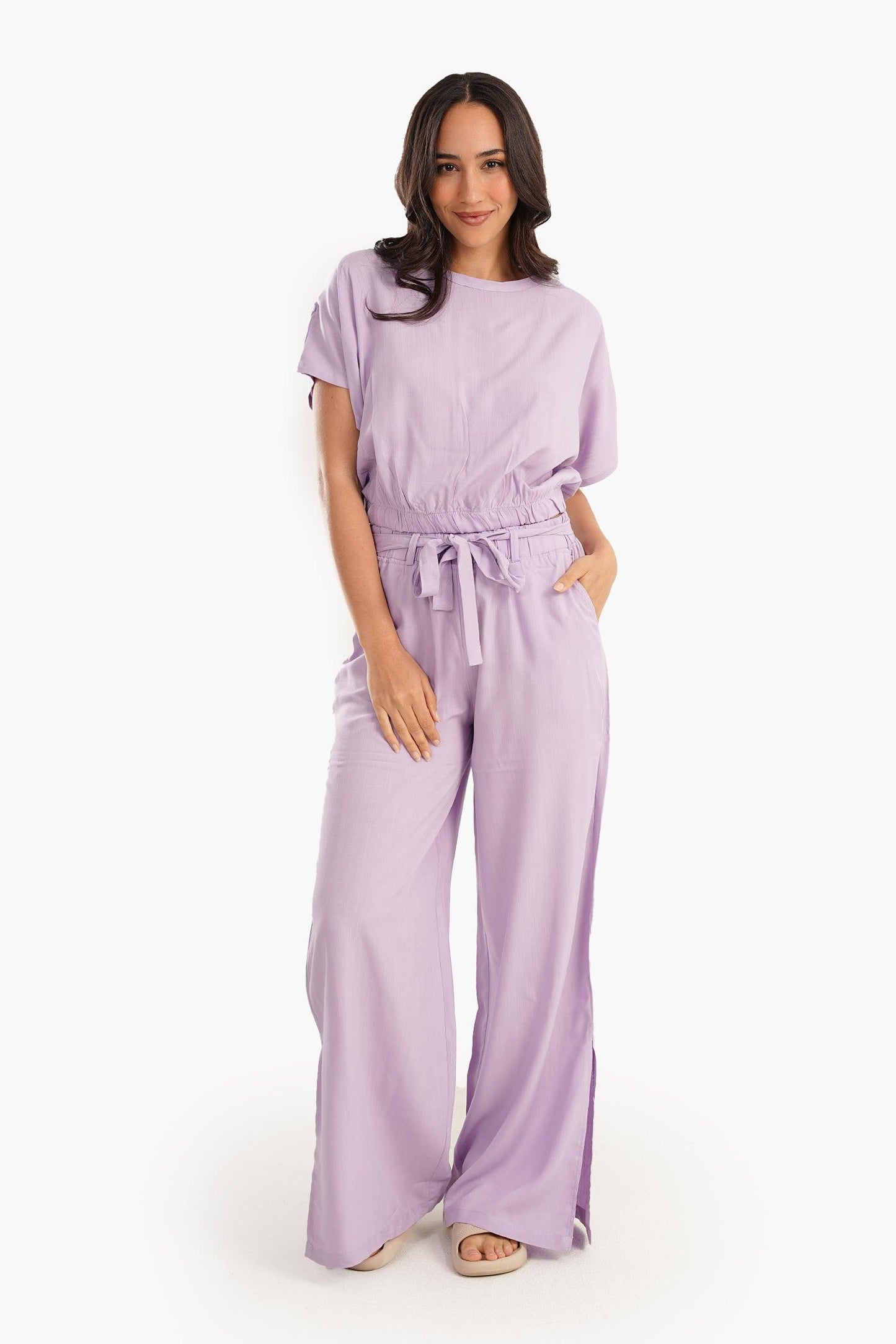 Pyjama Set with Side Slits - Carina - ÙƒØ§Ø±ÙŠÙ†Ø§