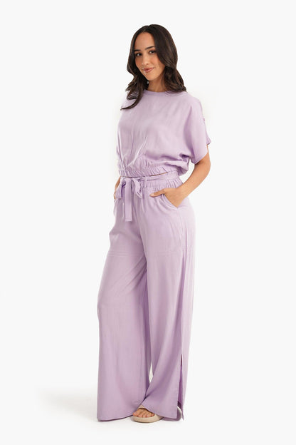 Pyjama Set with Side Slits - Carina - ÙƒØ§Ø±ÙŠÙ†Ø§