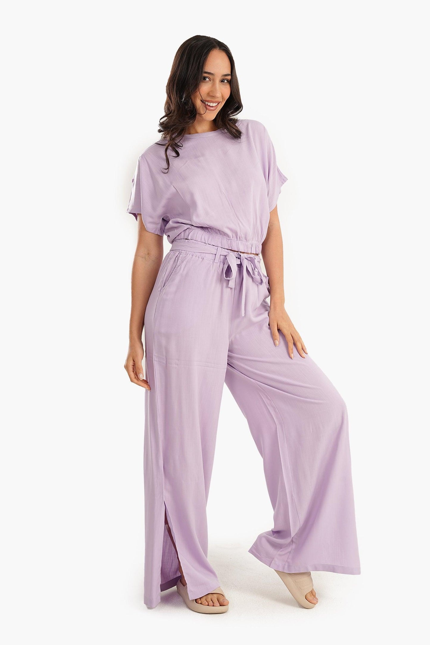 Pyjama Set with Side Slits - Carina - ÙƒØ§Ø±ÙŠÙ†Ø§