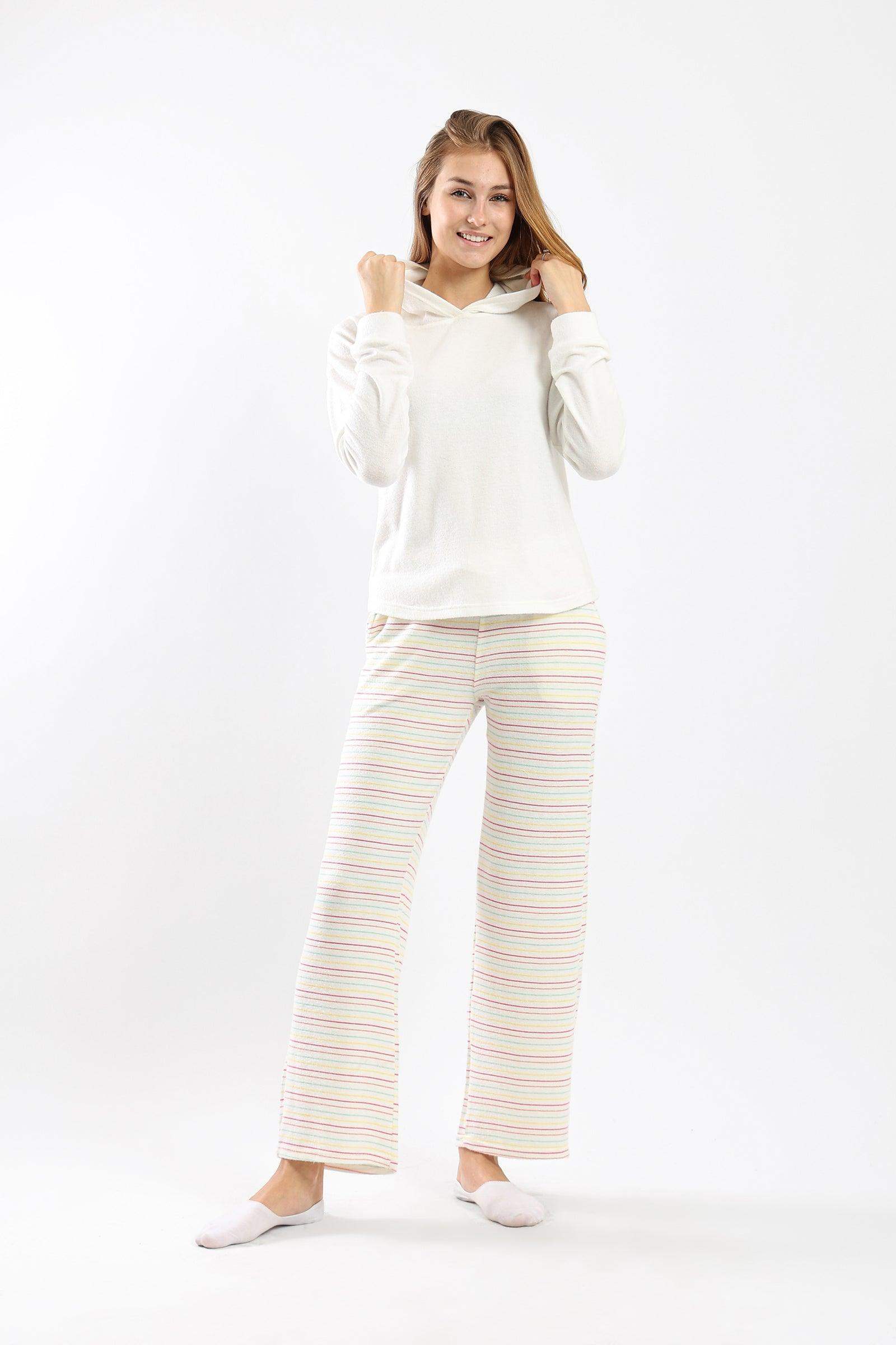 Pyjama Set with Striped Pants - Carina - ÙƒØ§Ø±ÙŠÙ†Ø§