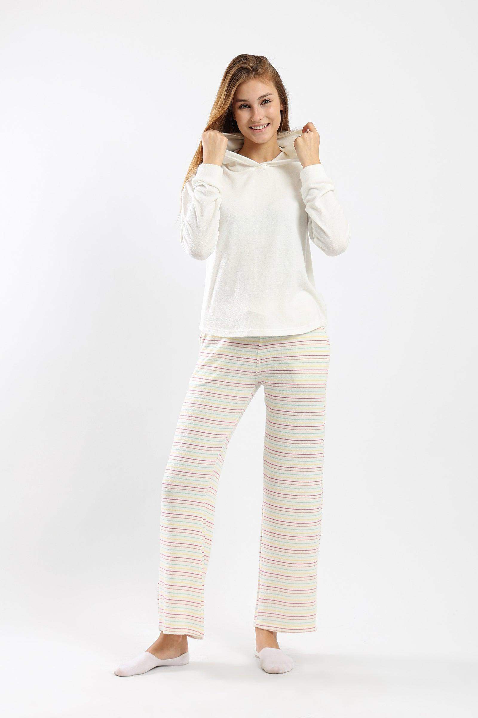 Pyjama Set with Striped Pants - Carina - ÙƒØ§Ø±ÙŠÙ†Ø§