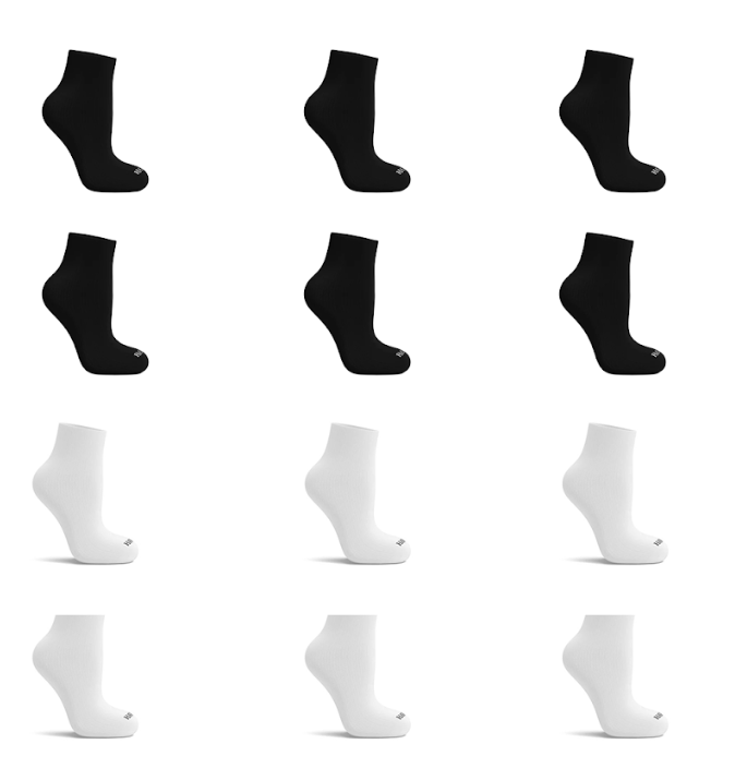 Cotton Ankle Socks - Pack of 12