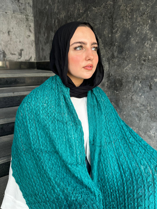 Handmade Shawl-Teal