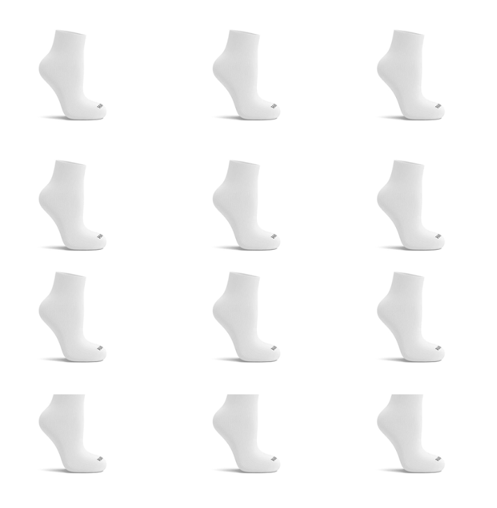 Cotton Ankle Socks Pack of 12 - White