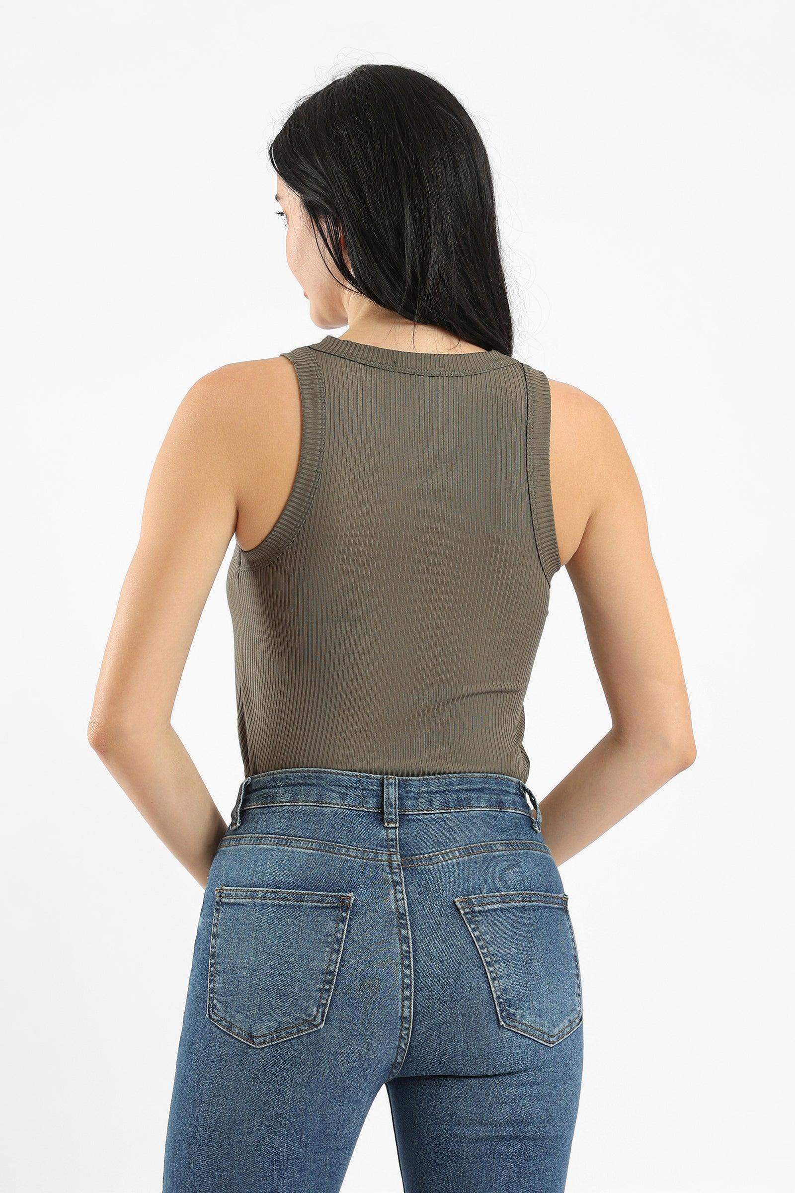 Racer Back Ribbed Top - Carina - ÙƒØ§Ø±ÙŠÙ†Ø§