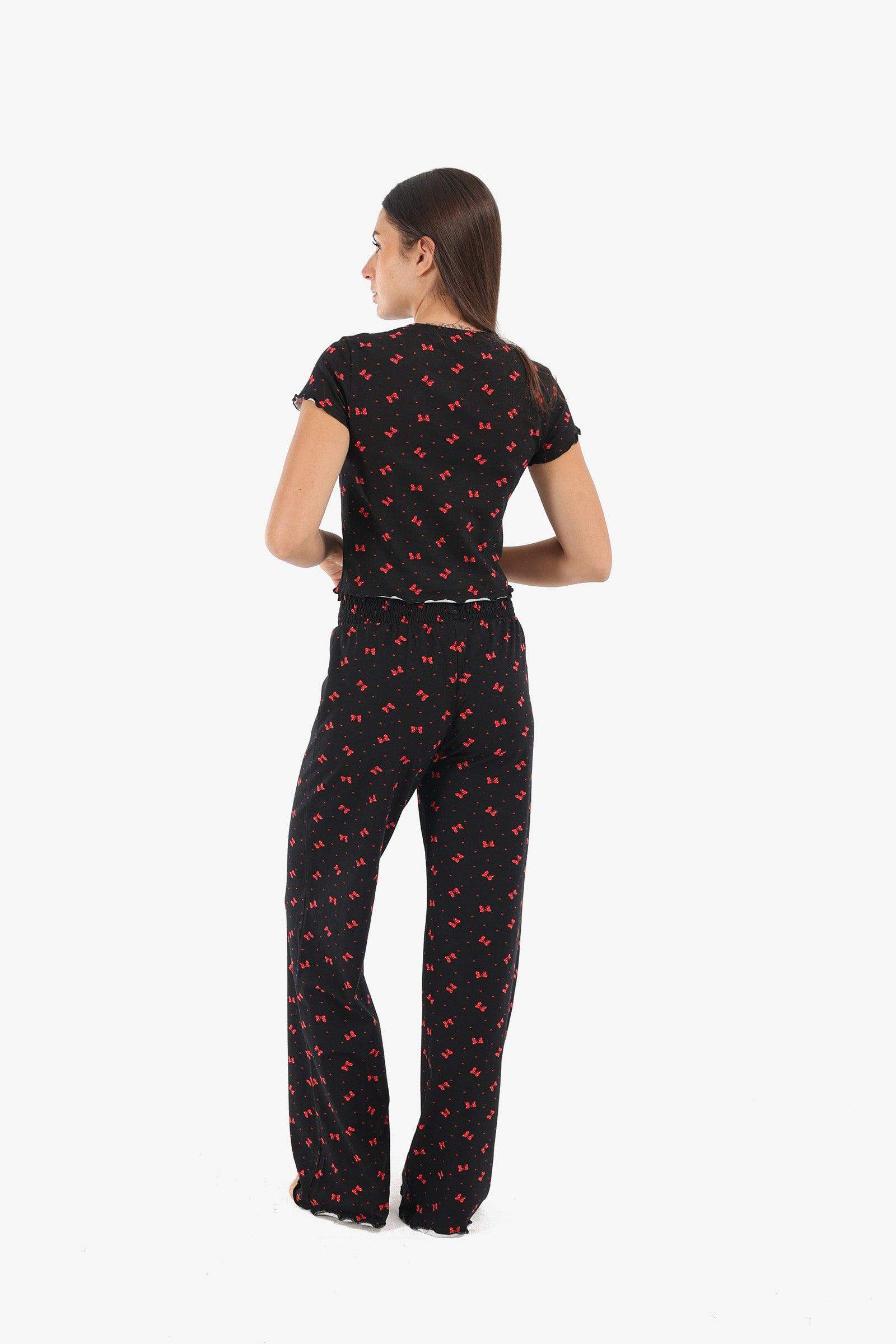 Red Ribbon Pyjama Set - Carina - ÙƒØ§Ø±ÙŠÙ†Ø§