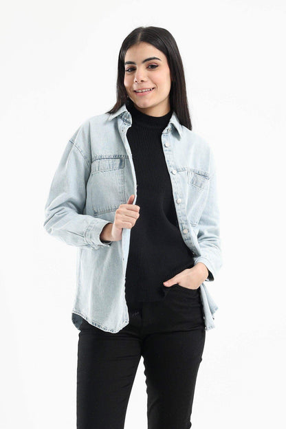 Regular Fit Denim Shirt - Carina - ÙƒØ§Ø±ÙŠÙ†Ø§