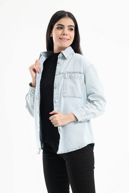 Regular Fit Denim Shirt - Carina - ÙƒØ§Ø±ÙŠÙ†Ø§