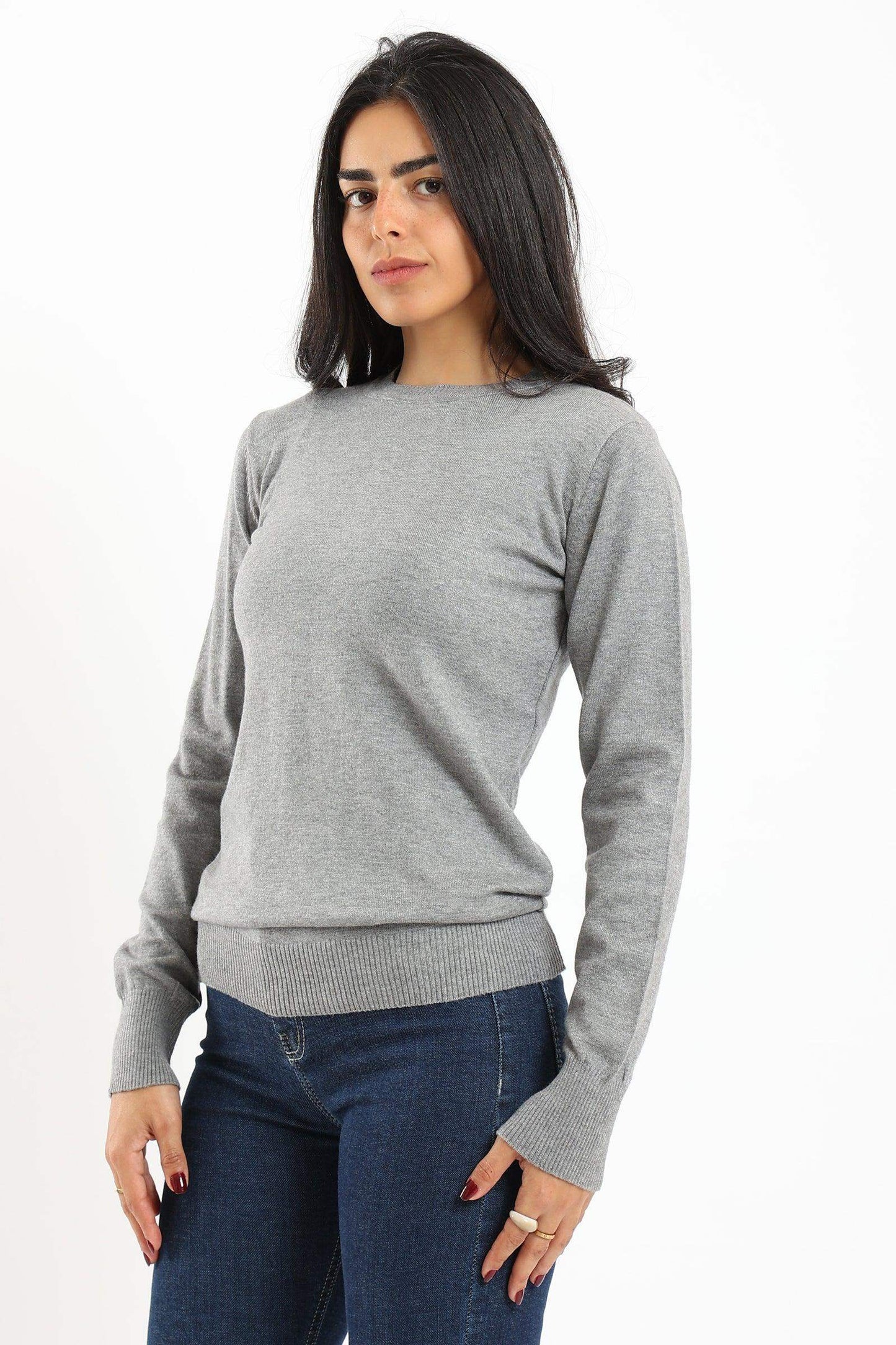 Regular Fit Knitted Pullover - Carina - ÙƒØ§Ø±ÙŠÙ†Ø§