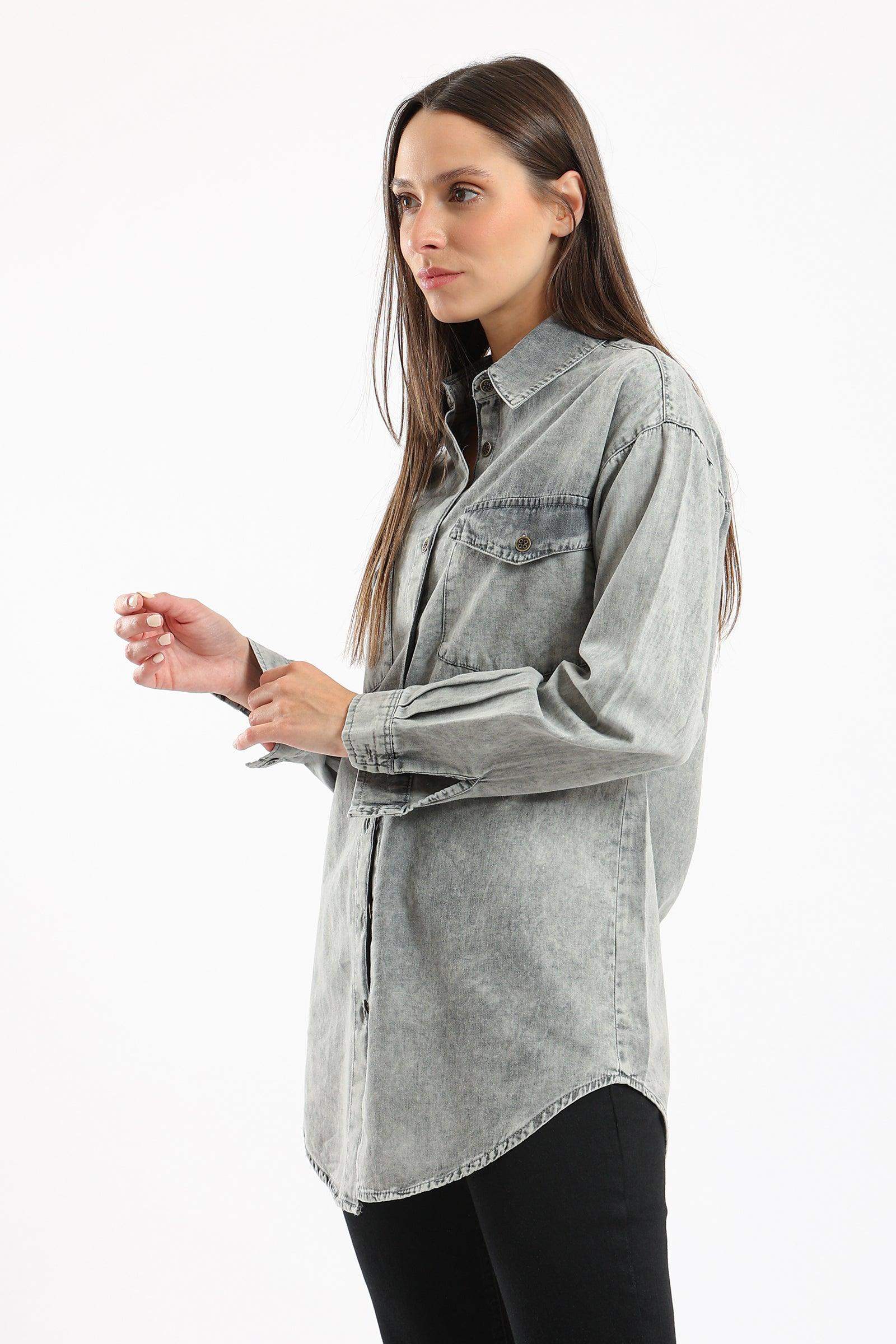 Relaxed Fit Denim Shirt - Carina - ÙƒØ§Ø±ÙŠÙ†Ø§