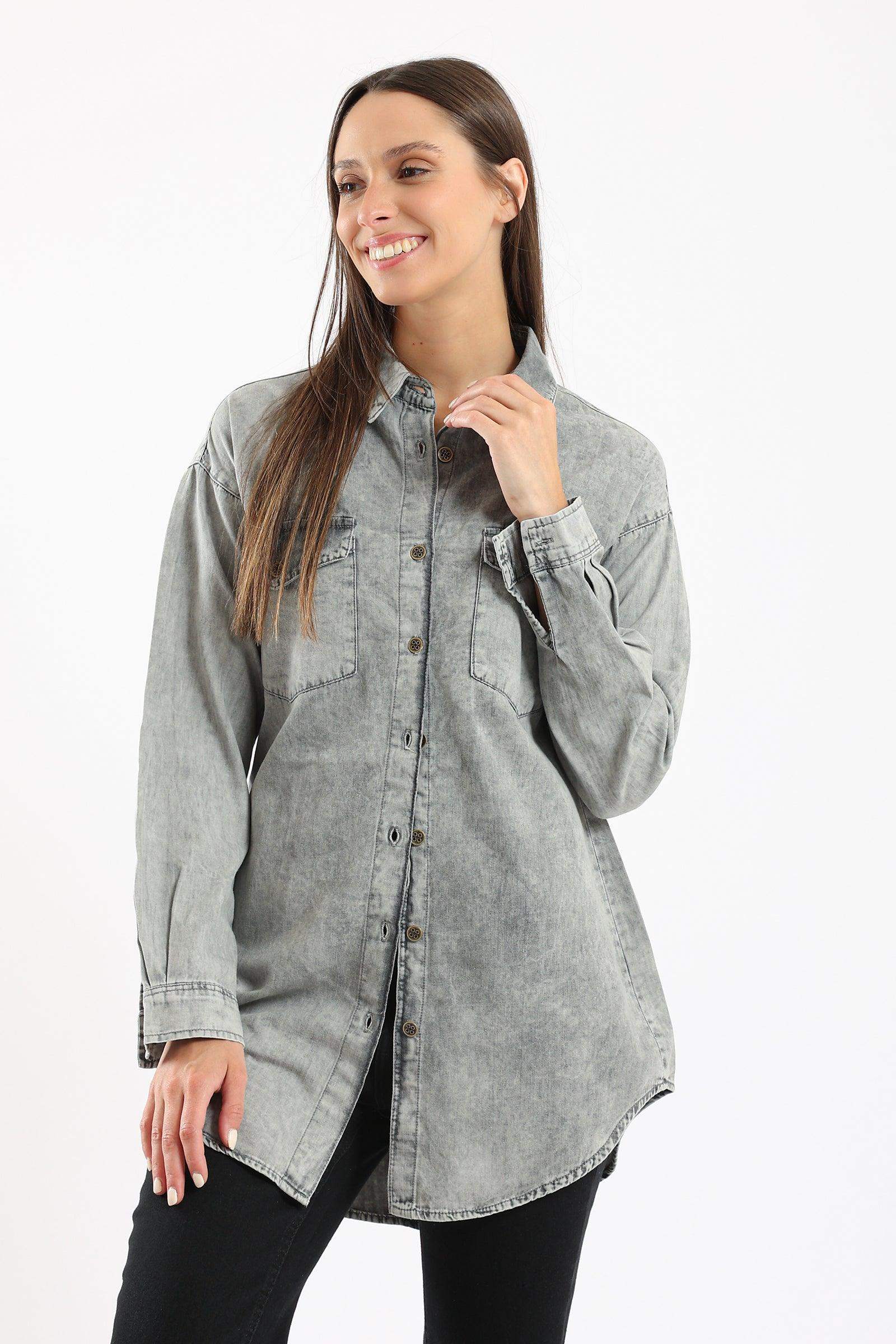 Relaxed Fit Denim Shirt - Carina - ÙƒØ§Ø±ÙŠÙ†Ø§