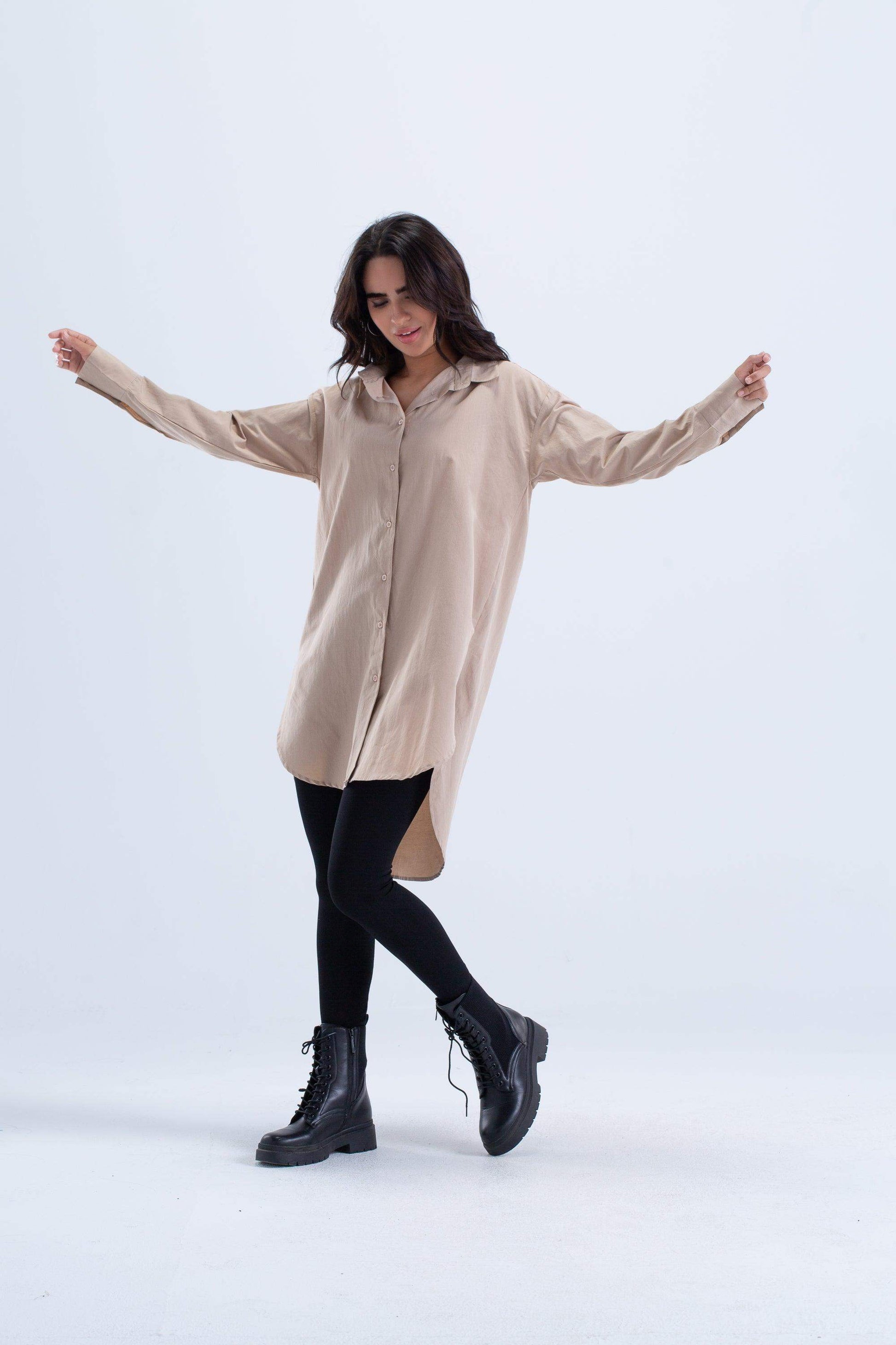 Relaxed Fit Long Shirt - Carina - ÙƒØ§Ø±ÙŠÙ†Ø§