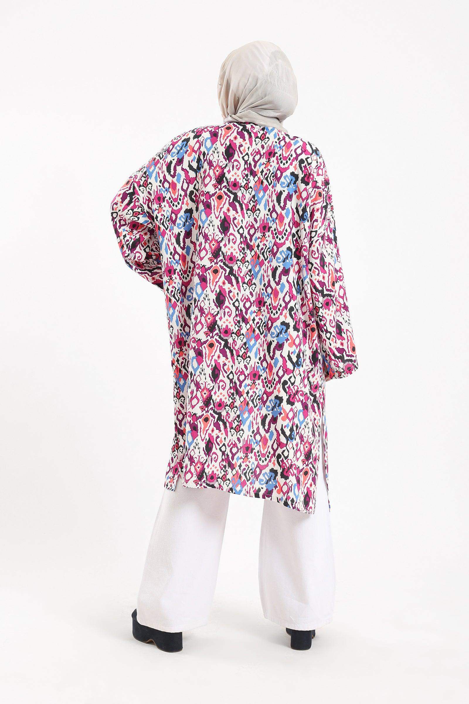 Relaxed Fit Printed Kimono - Carina - ÙƒØ§Ø±ÙŠÙ†Ø§