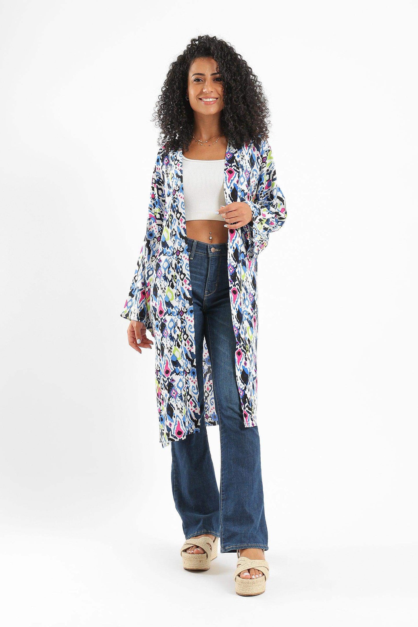 Relaxed Fit Printed Kimono - Carina - ÙƒØ§Ø±ÙŠÙ†Ø§