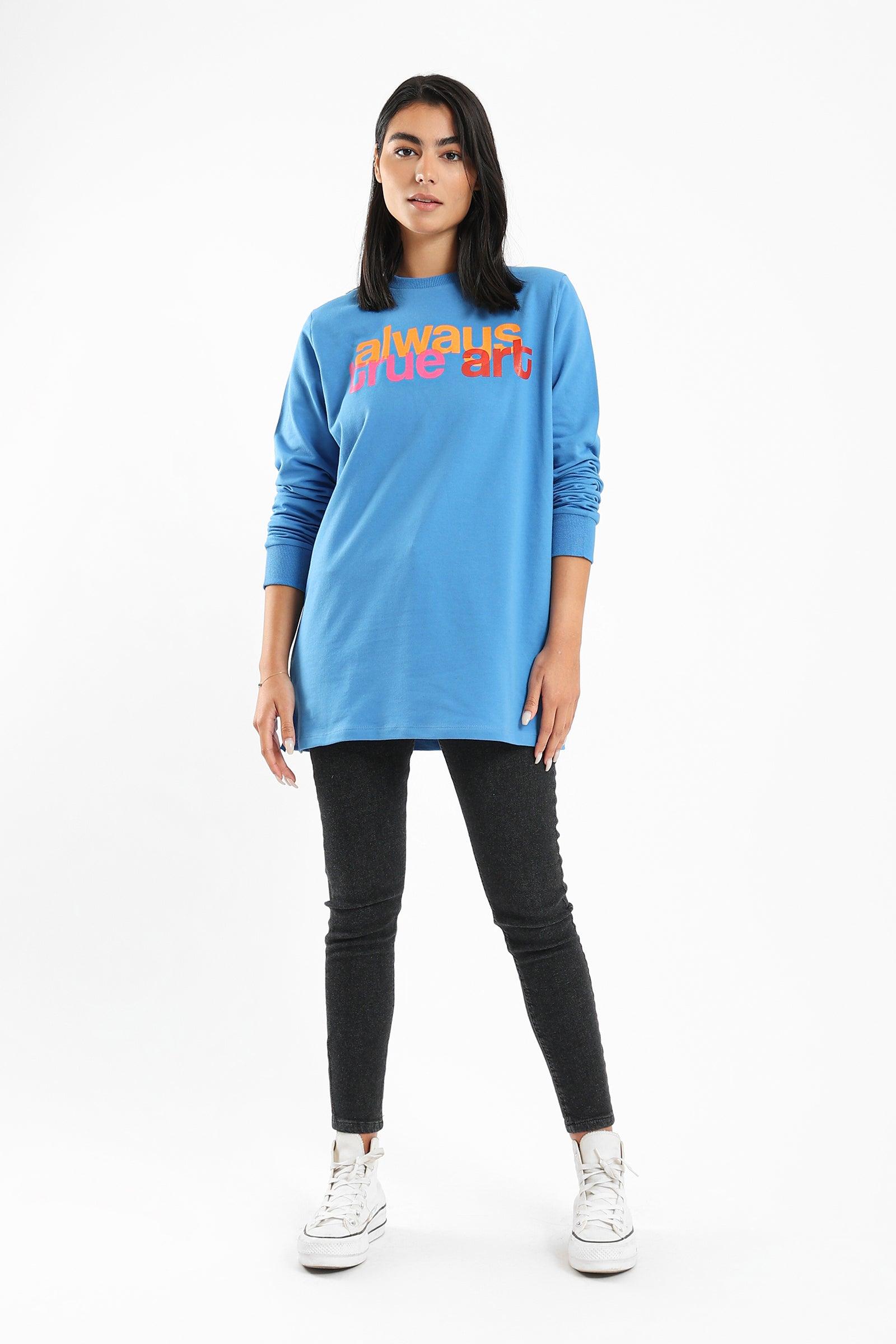 Relaxed Printed Sweatshirt - Clue Wear