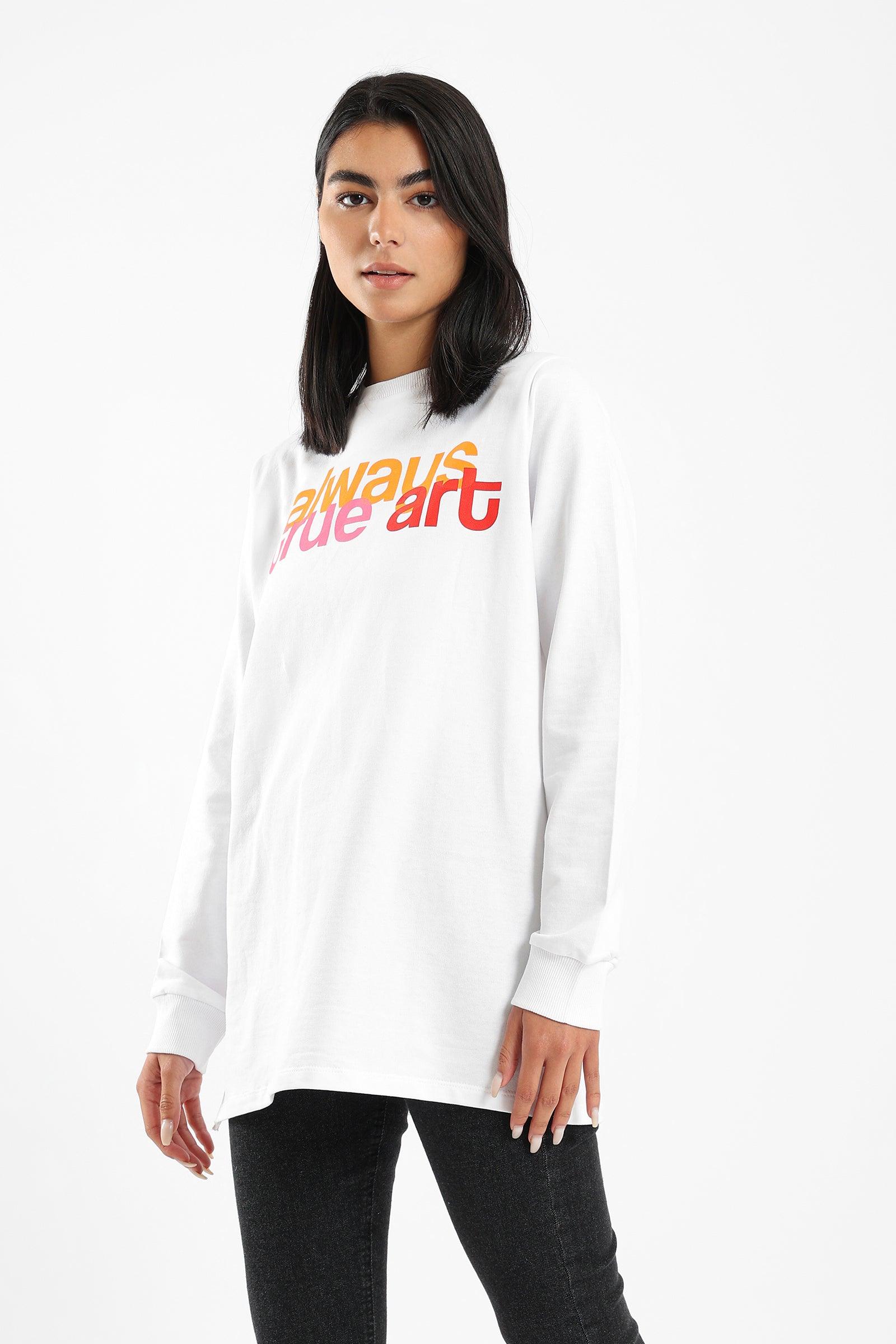 Relaxed Printed Sweatshirt - Clue Wear