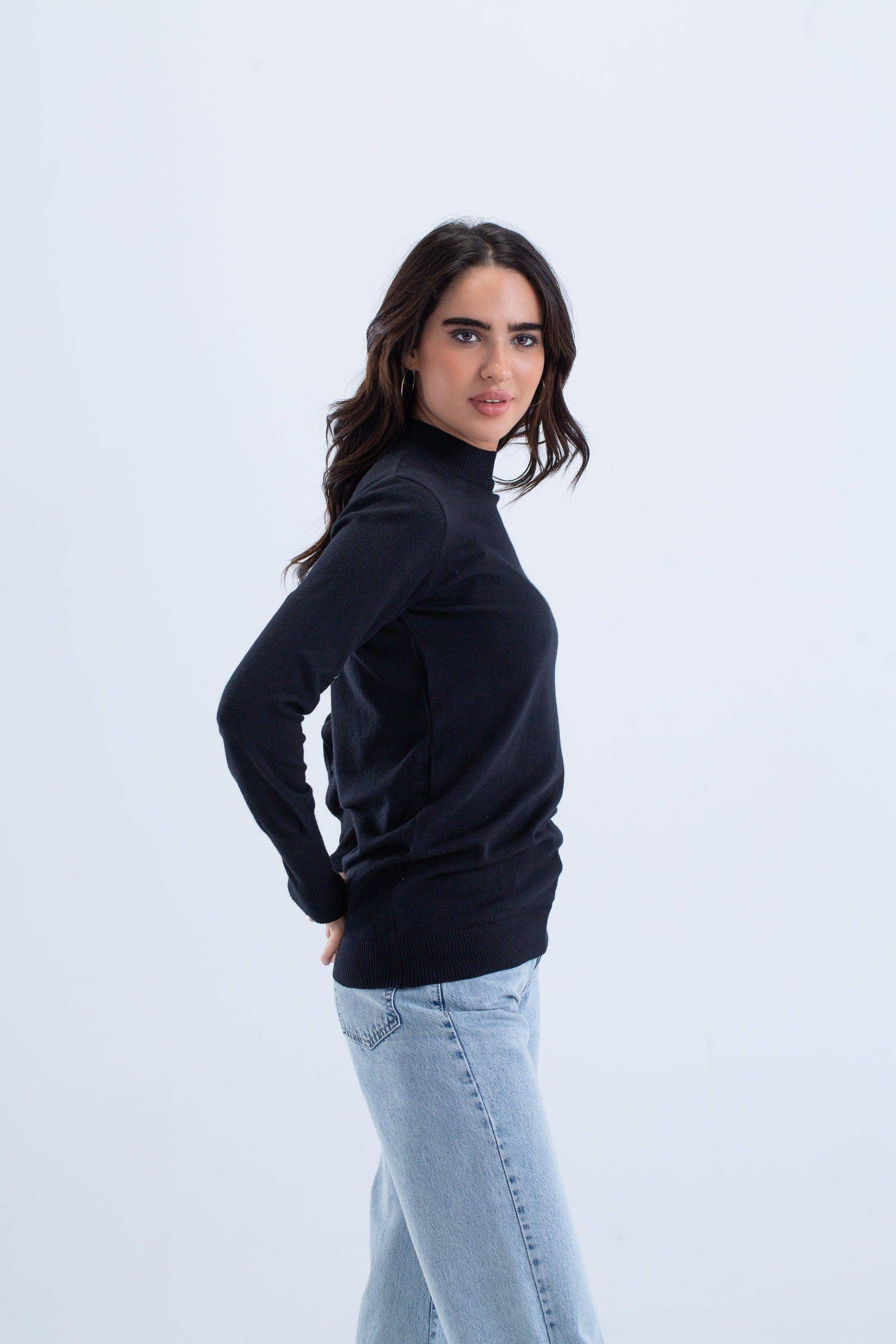 Ribbed Crew Neck Pullover - Carina - ÙƒØ§Ø±ÙŠÙ†Ø§