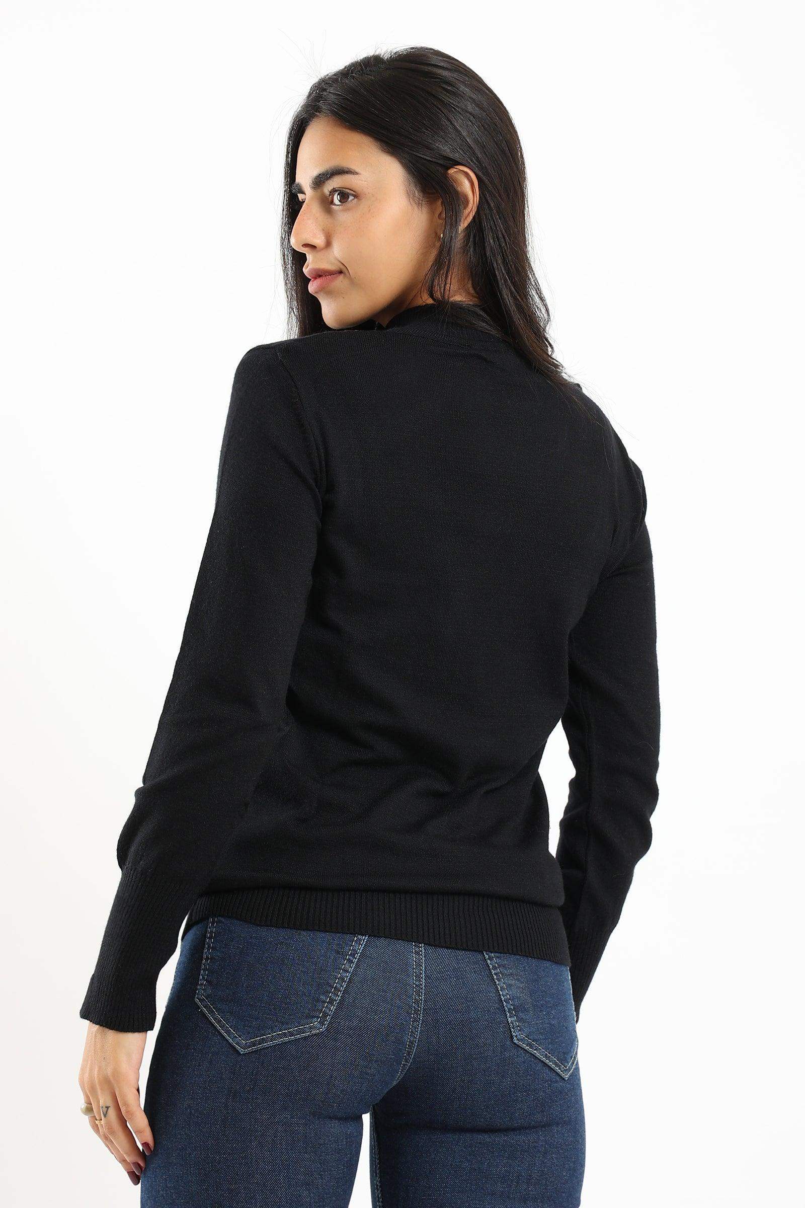 Ribbed Hem Plain Pullover - Carina - ÙƒØ§Ø±ÙŠÙ†Ø§