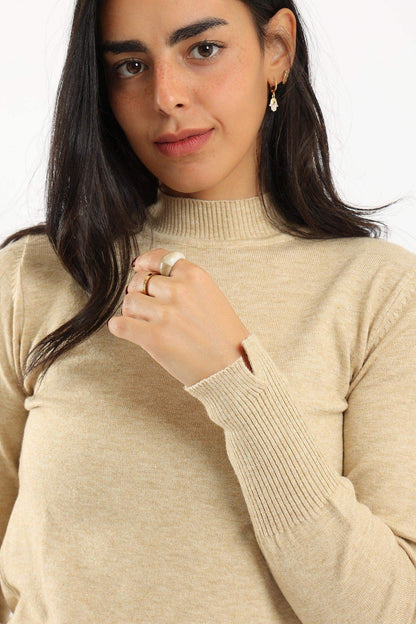 Ribbed Hem Plain Pullover - Carina - ÙƒØ§Ø±ÙŠÙ†Ø§