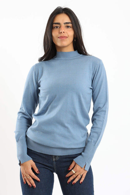 Ribbed Hem Plain Pullover - Carina - ÙƒØ§Ø±ÙŠÙ†Ø§