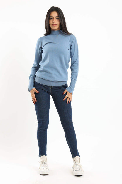 Ribbed Hem Plain Pullover - Carina - ÙƒØ§Ø±ÙŠÙ†Ø§