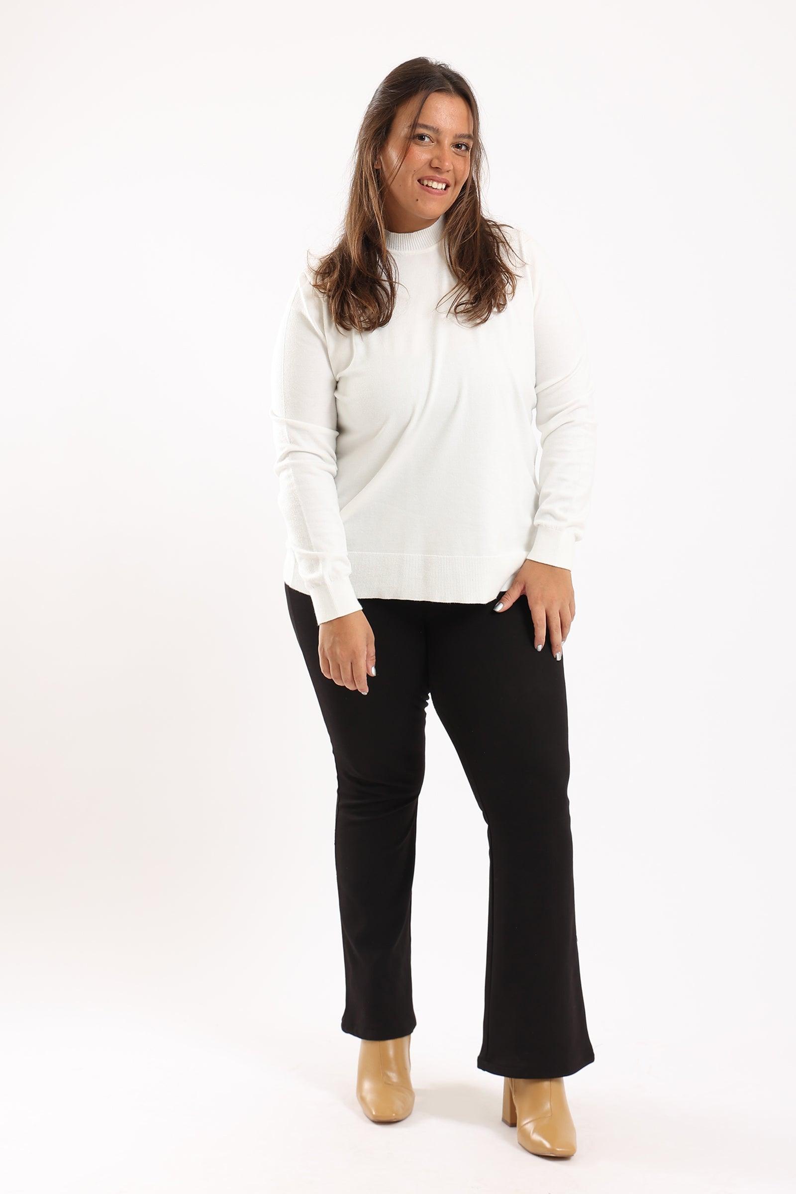 Ribbed Hemline Pullover - Clue Wear