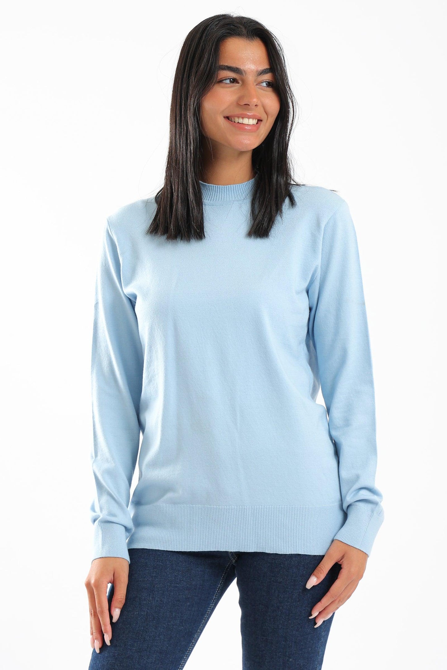 Ribbed Hemline Pullover - Clue Wear