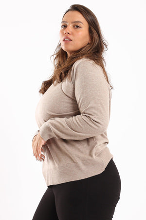 Ribbed Hemline Pullover - Clue Wear
