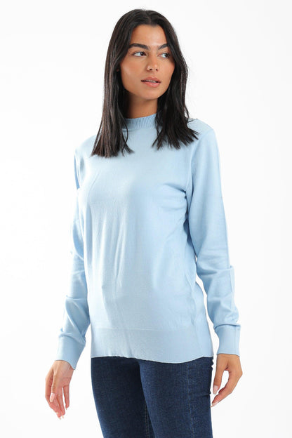 Ribbed Hemline Pullover - Clue Wear