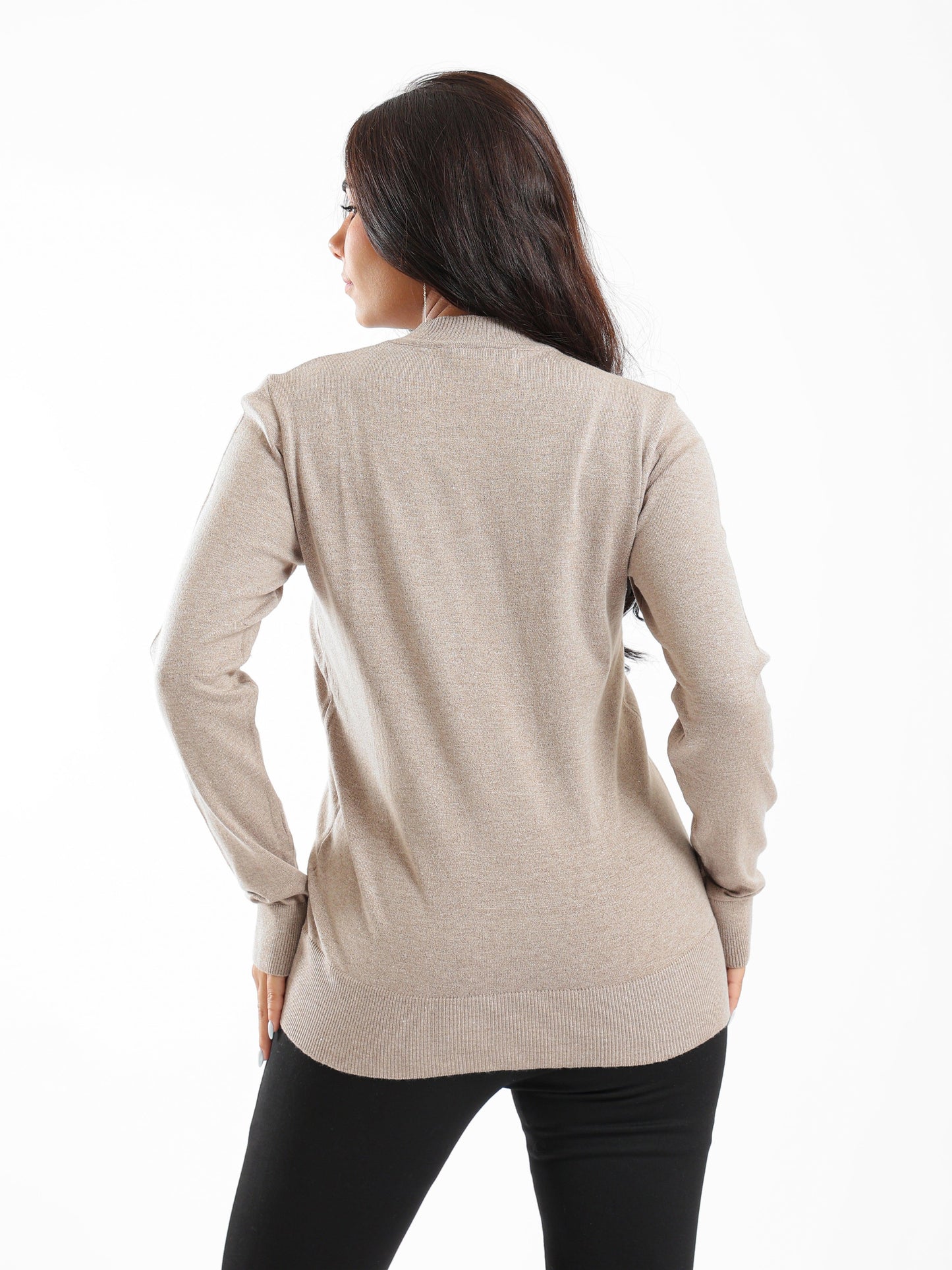 Ribbed Hemline Pullover - Clue Wear