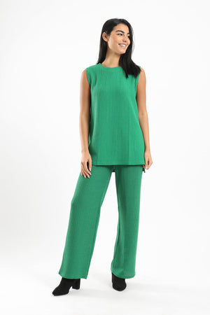 Ribbed Knitted Sleeveless Top - Clue Wear