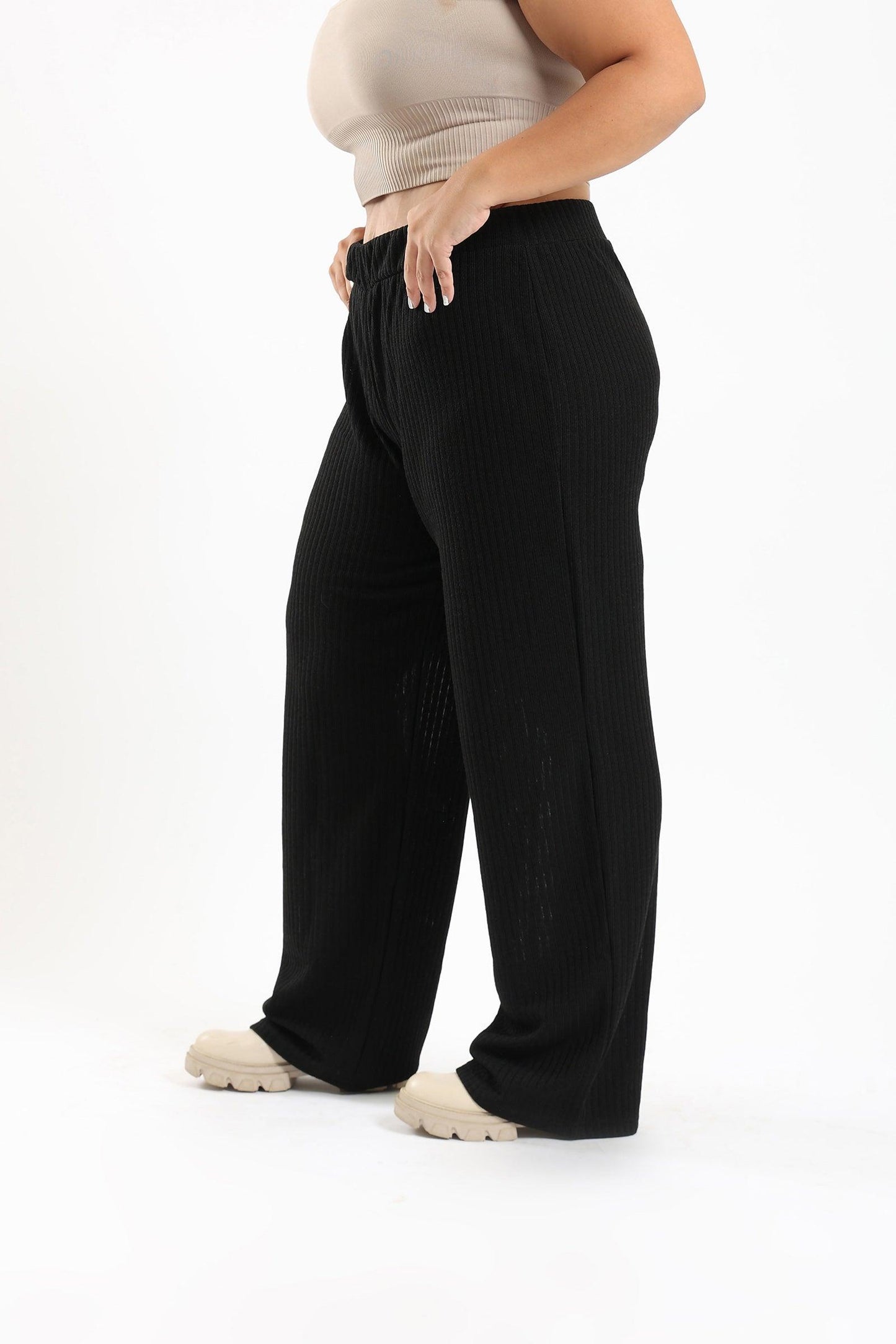 Ribbed Loose Lounge Pants - Clue Wear