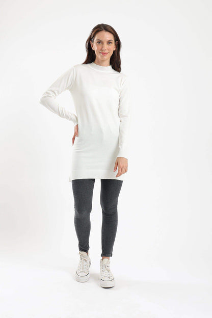 Ribbed Mock Neck Pullover - Carina - ÙƒØ§Ø±ÙŠÙ†Ø§