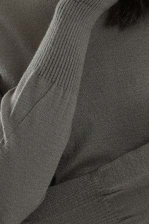 Ribbed Mock Neck Pullover - Clue Wear
