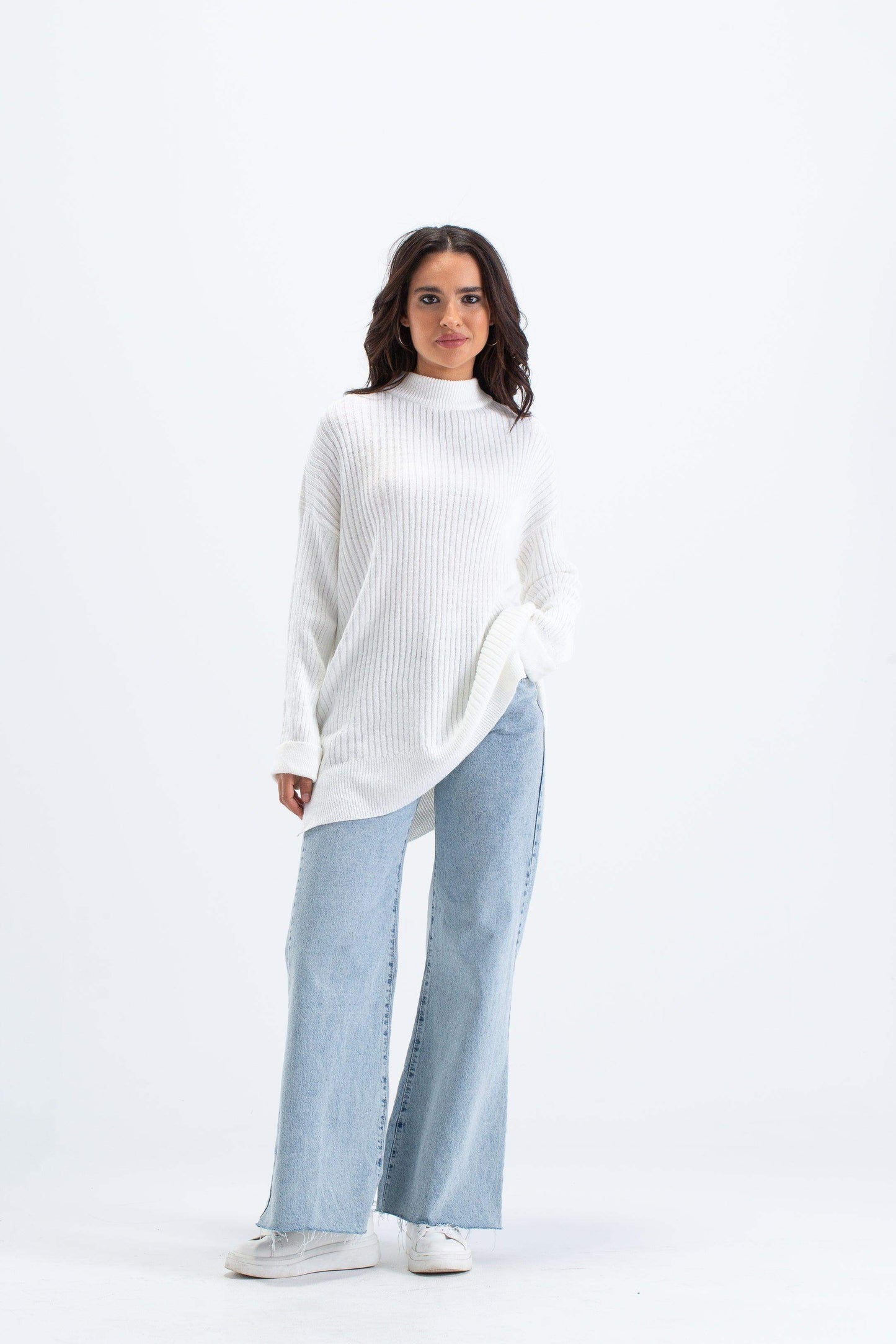 Ribbed Oversized Pullover - Carina - ÙƒØ§Ø±ÙŠÙ†Ø§