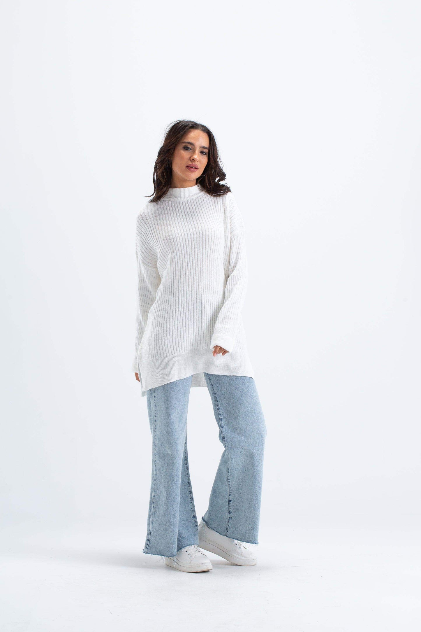 Ribbed Oversized Pullover - Carina - ÙƒØ§Ø±ÙŠÙ†Ø§