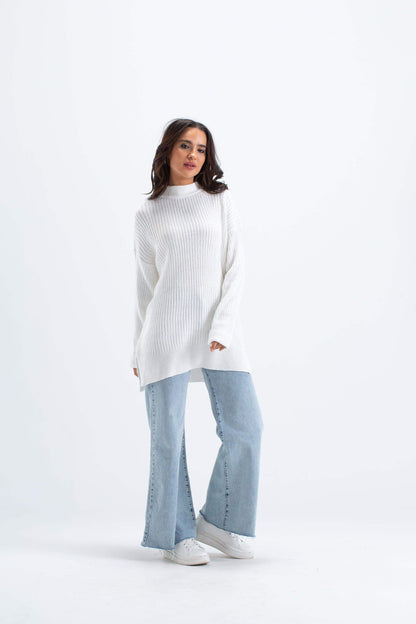 Ribbed Oversized Pullover - Carina - ÙƒØ§Ø±ÙŠÙ†Ø§