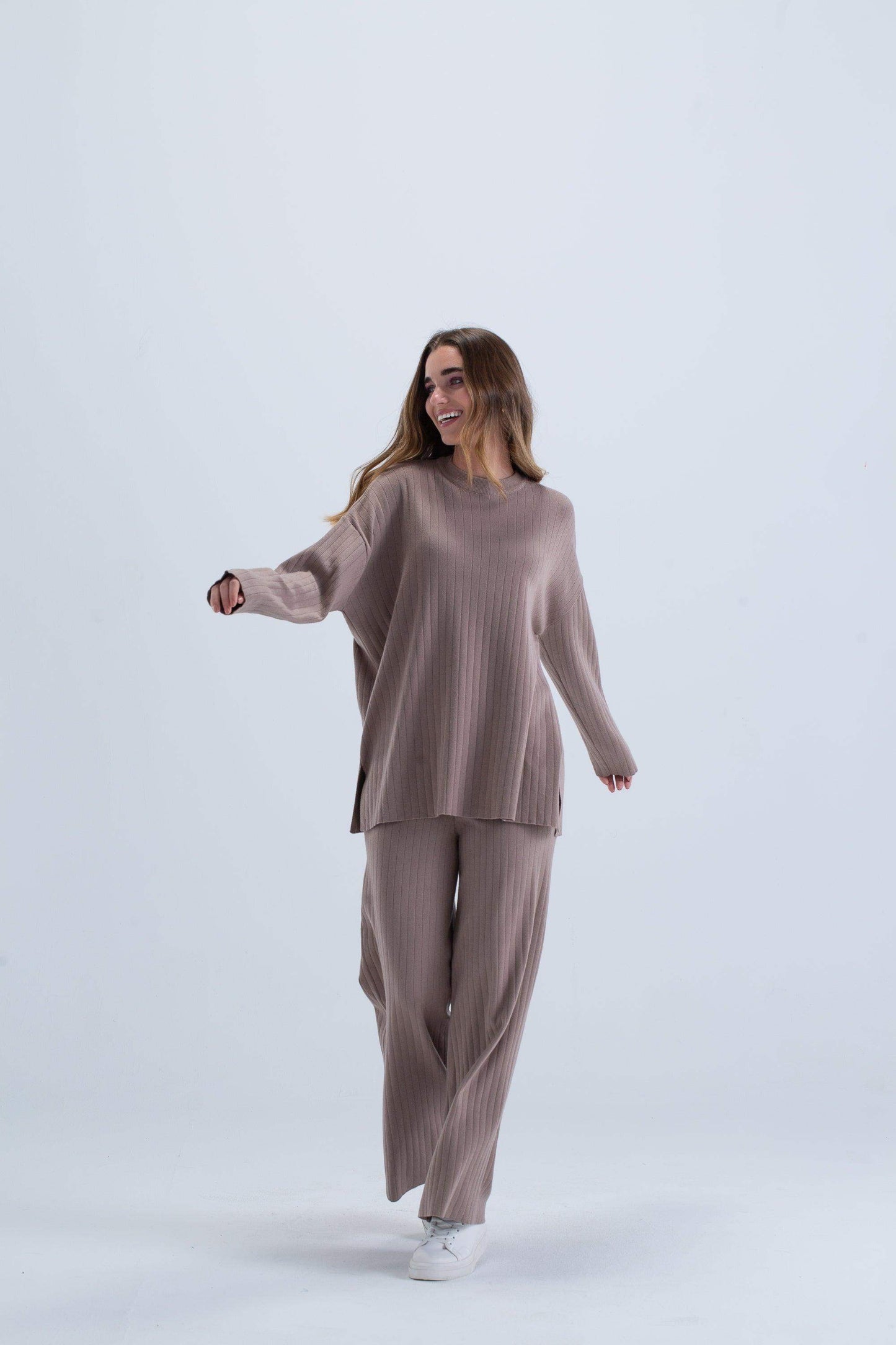 Ribbed Relaxed Fit Loungewear Set - Carina - ÙƒØ§Ø±ÙŠÙ†Ø§