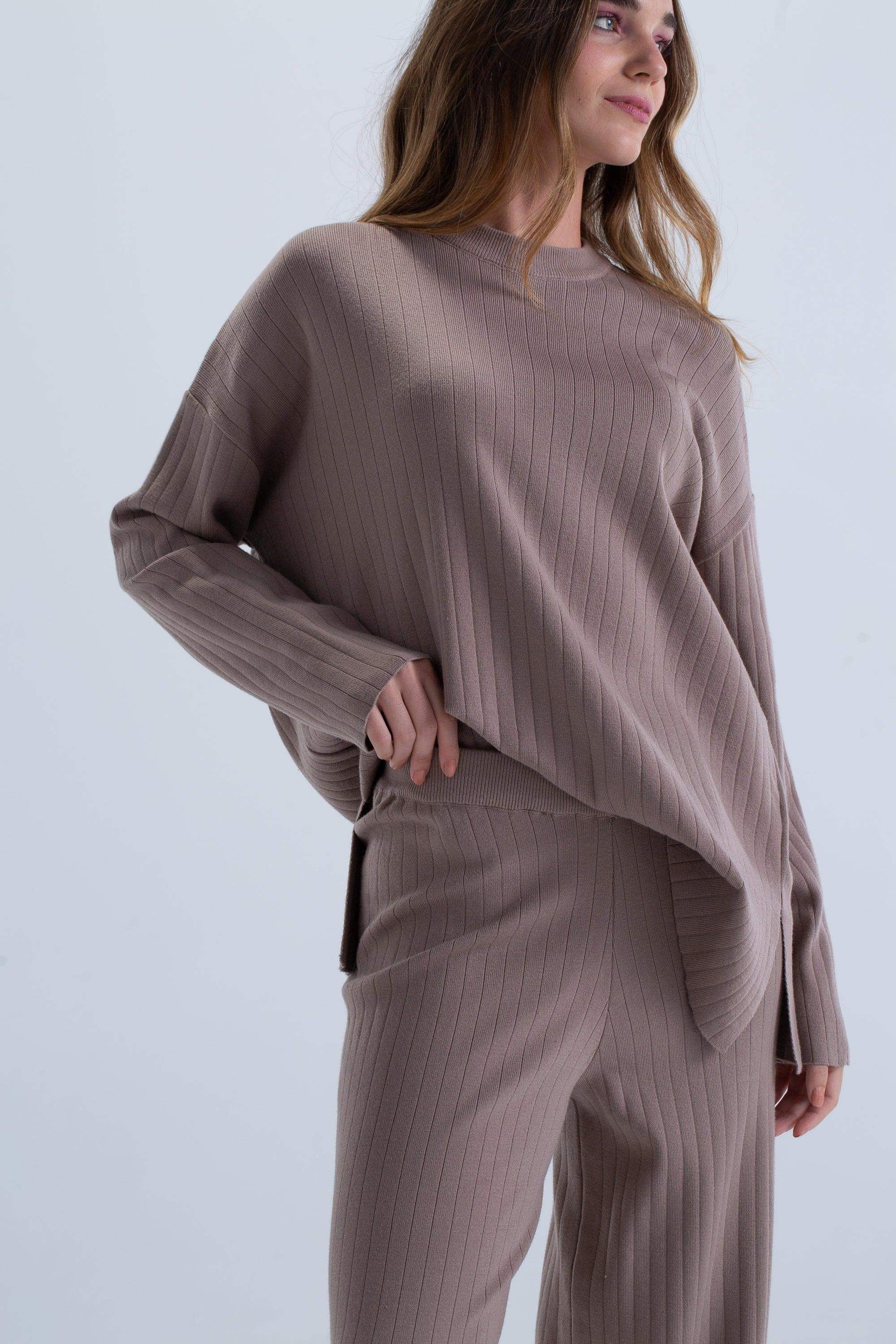 Ribbed Relaxed Fit Loungewear Set - Carina - ÙƒØ§Ø±ÙŠÙ†Ø§