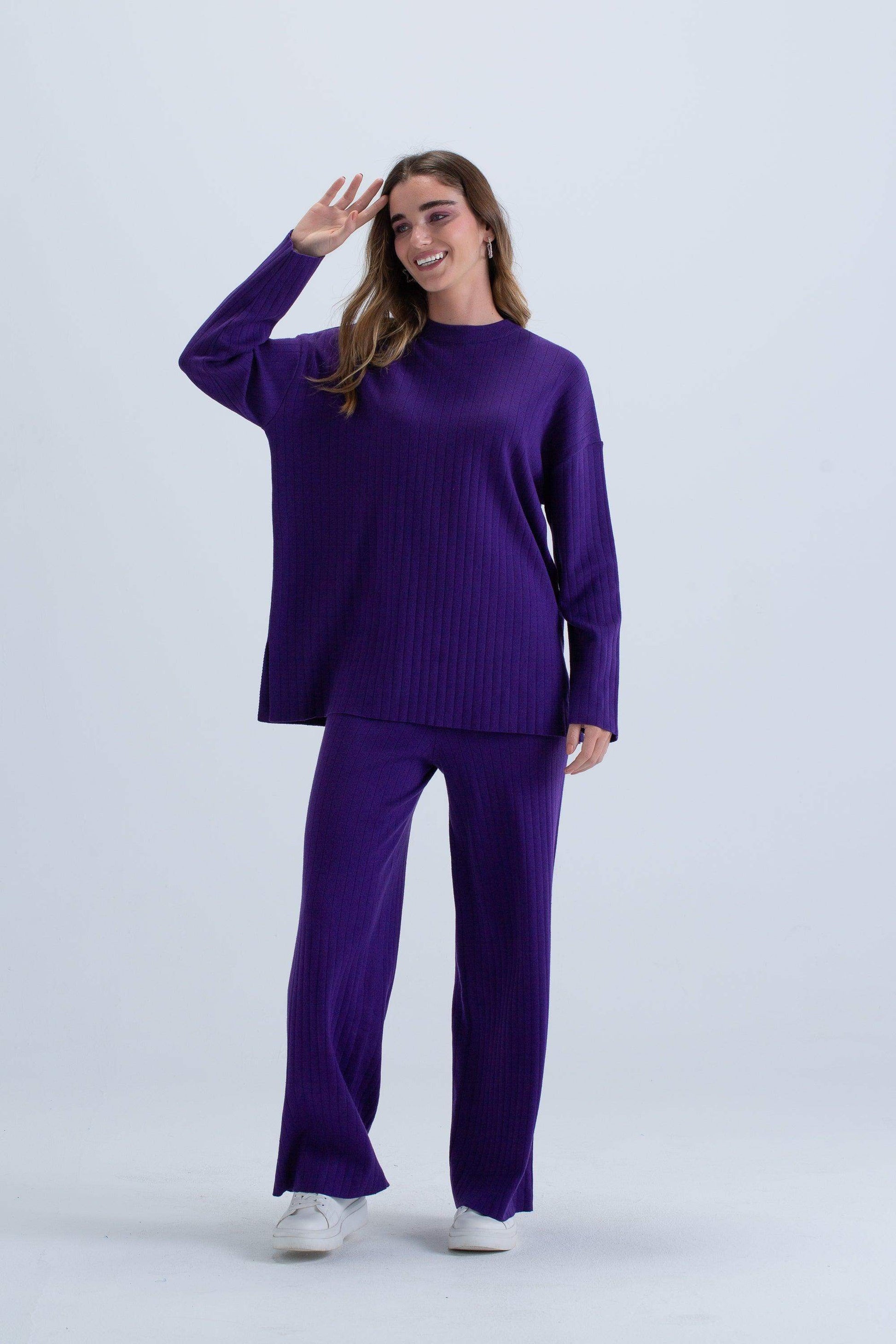 Ribbed Relaxed Fit Loungewear Set - Carina - ÙƒØ§Ø±ÙŠÙ†Ø§