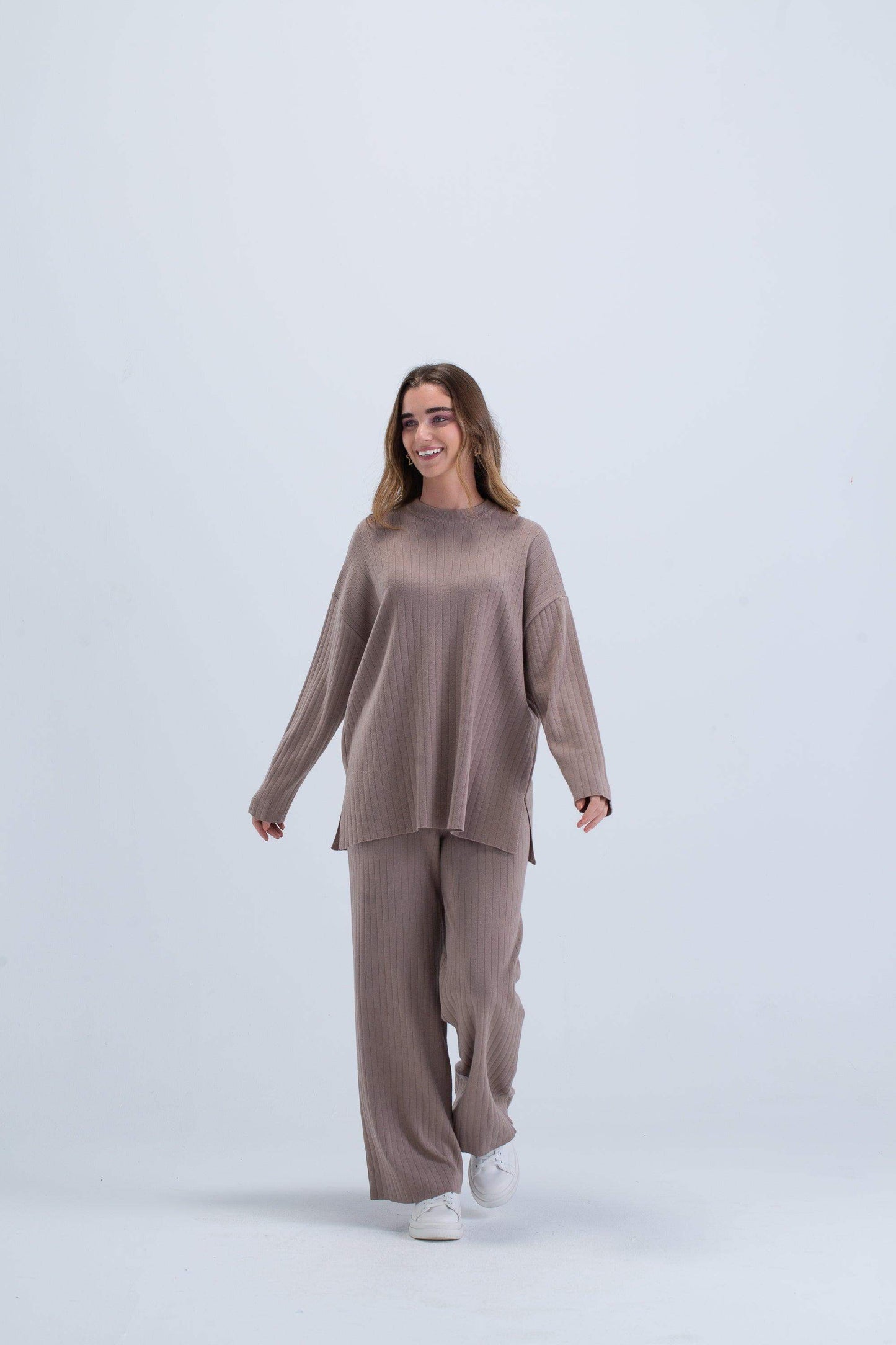 Ribbed Relaxed Fit Loungewear Set - Carina - ÙƒØ§Ø±ÙŠÙ†Ø§