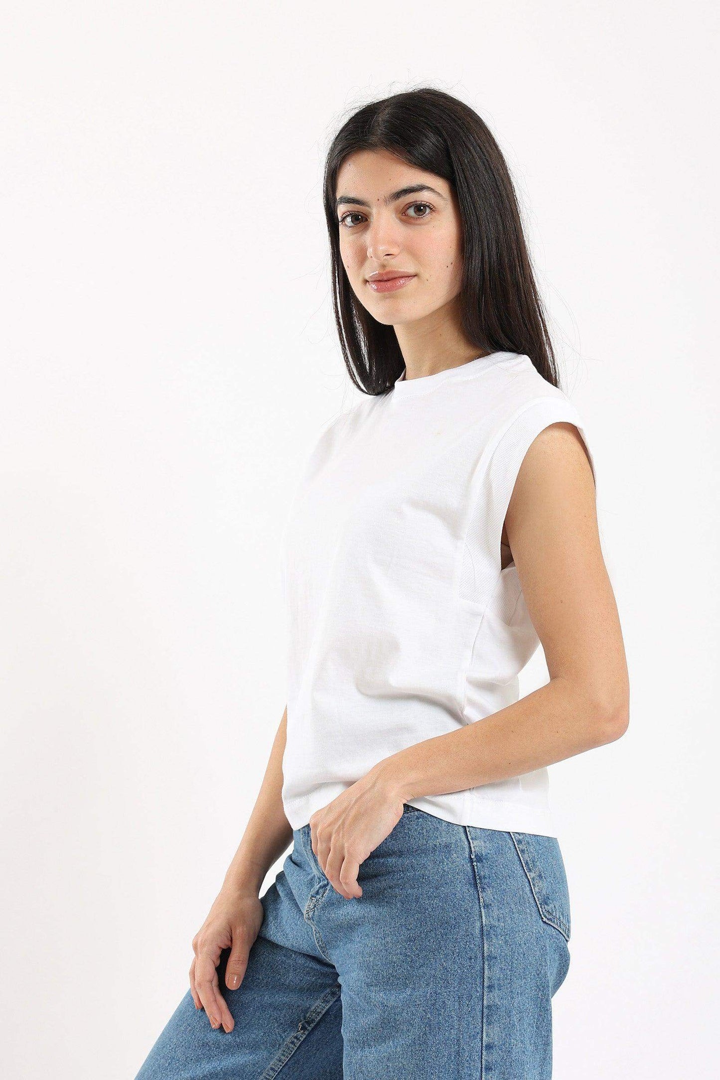 Ribbed Shoulder Detail Top - Carina - ÙƒØ§Ø±ÙŠÙ†Ø§