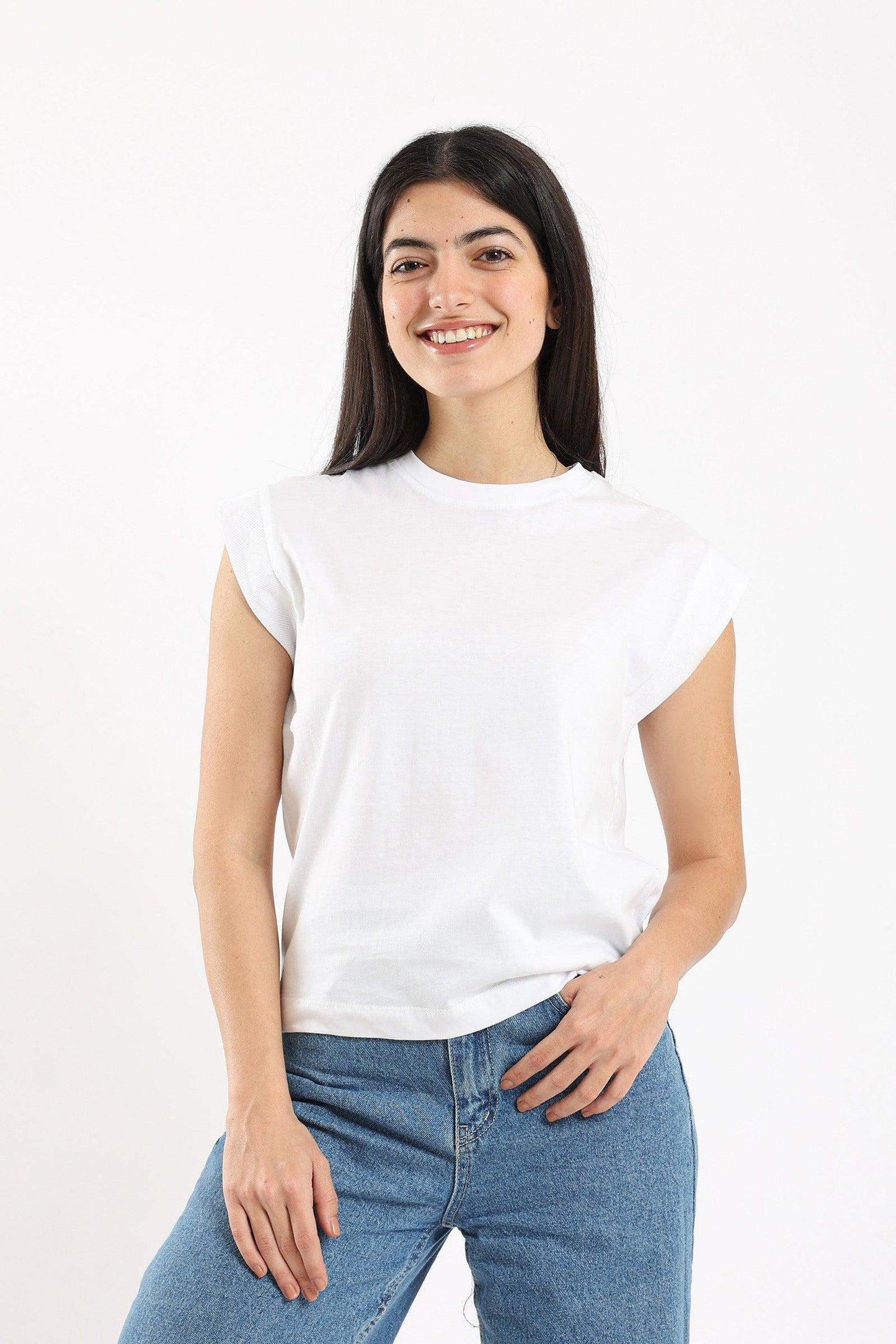 Ribbed Shoulder Detail Top - Carina - ÙƒØ§Ø±ÙŠÙ†Ø§