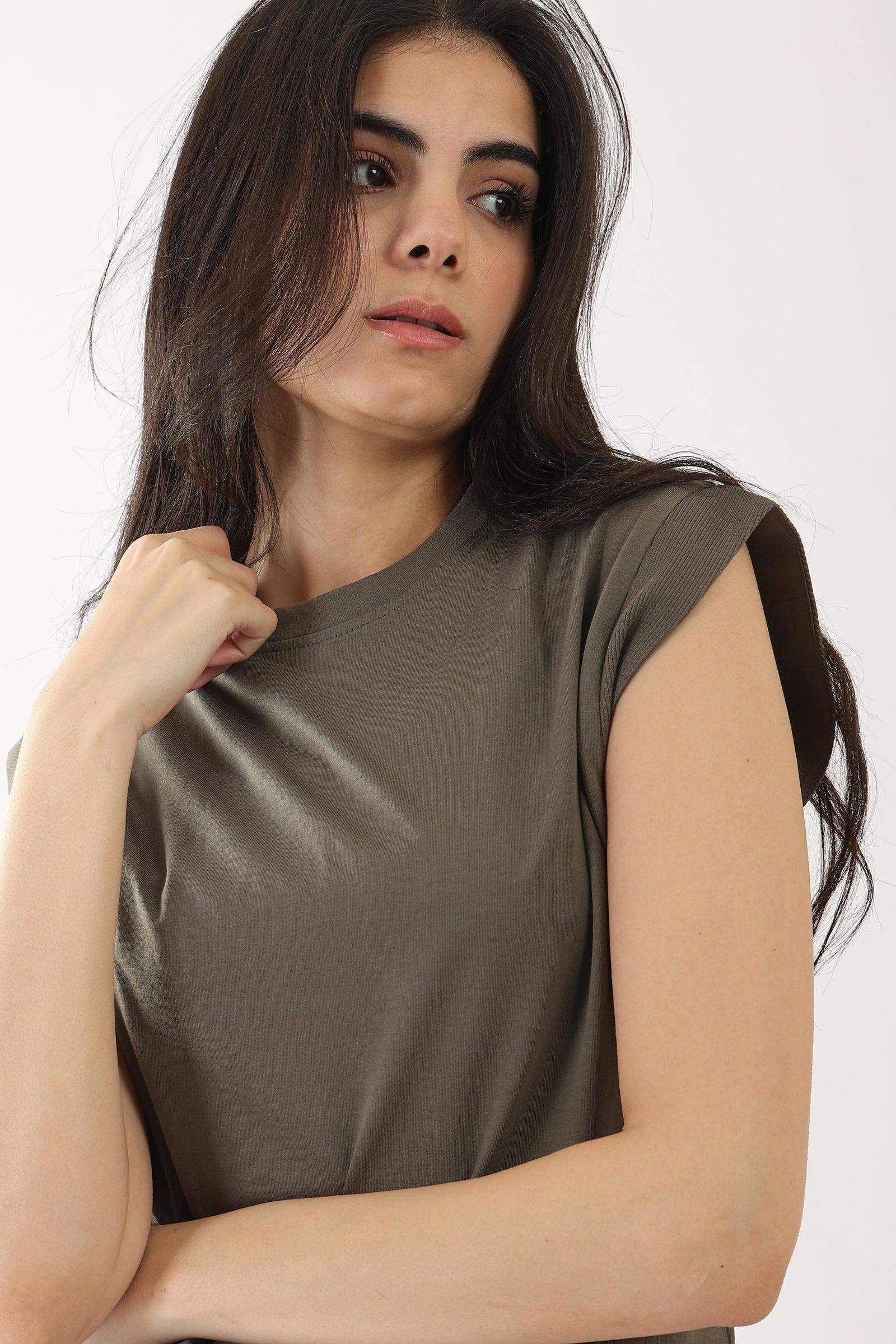 Ribbed Shoulder Detail Top - Carina - ÙƒØ§Ø±ÙŠÙ†Ø§