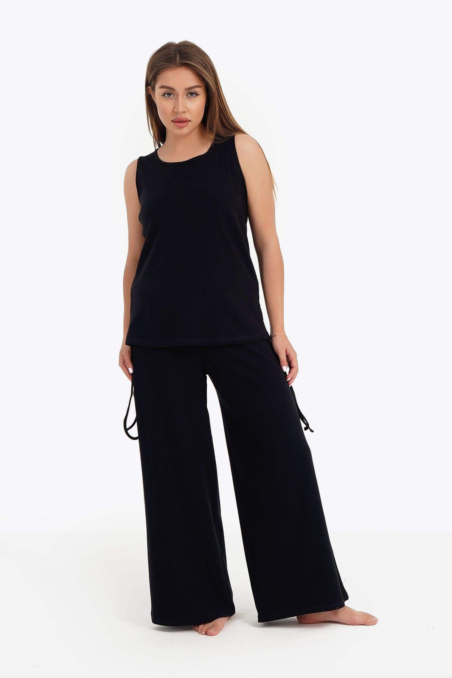 Ribbed Sleeveless Pyjama Set - Carina - ÙƒØ§Ø±ÙŠÙ†Ø§