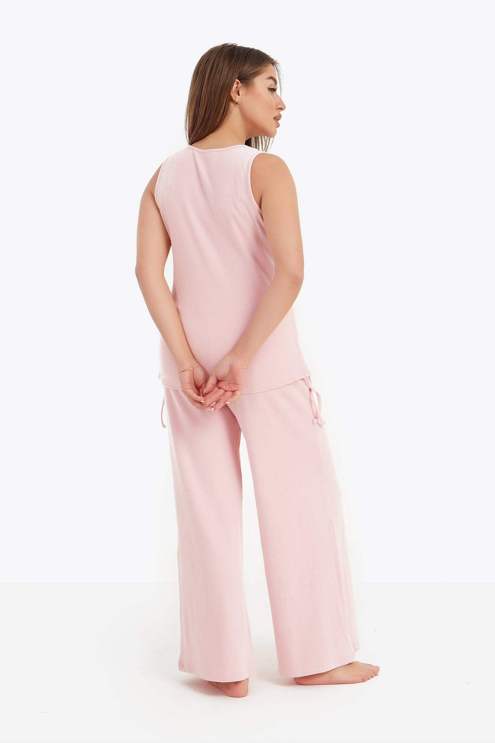 Ribbed Sleeveless Pyjama Set - Carina - ÙƒØ§Ø±ÙŠÙ†Ø§