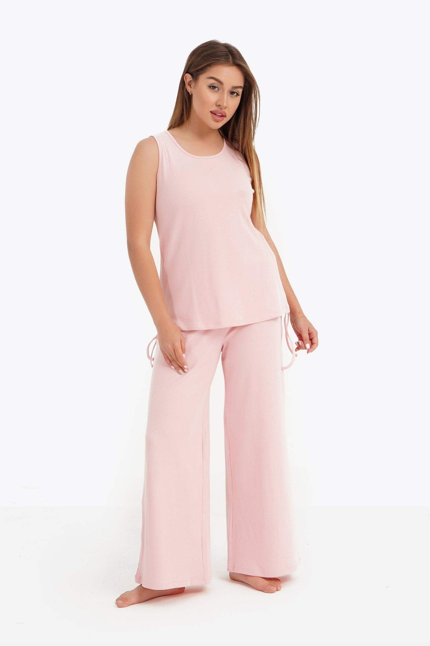 Ribbed Sleeveless Pyjama Set - Carina - ÙƒØ§Ø±ÙŠÙ†Ø§