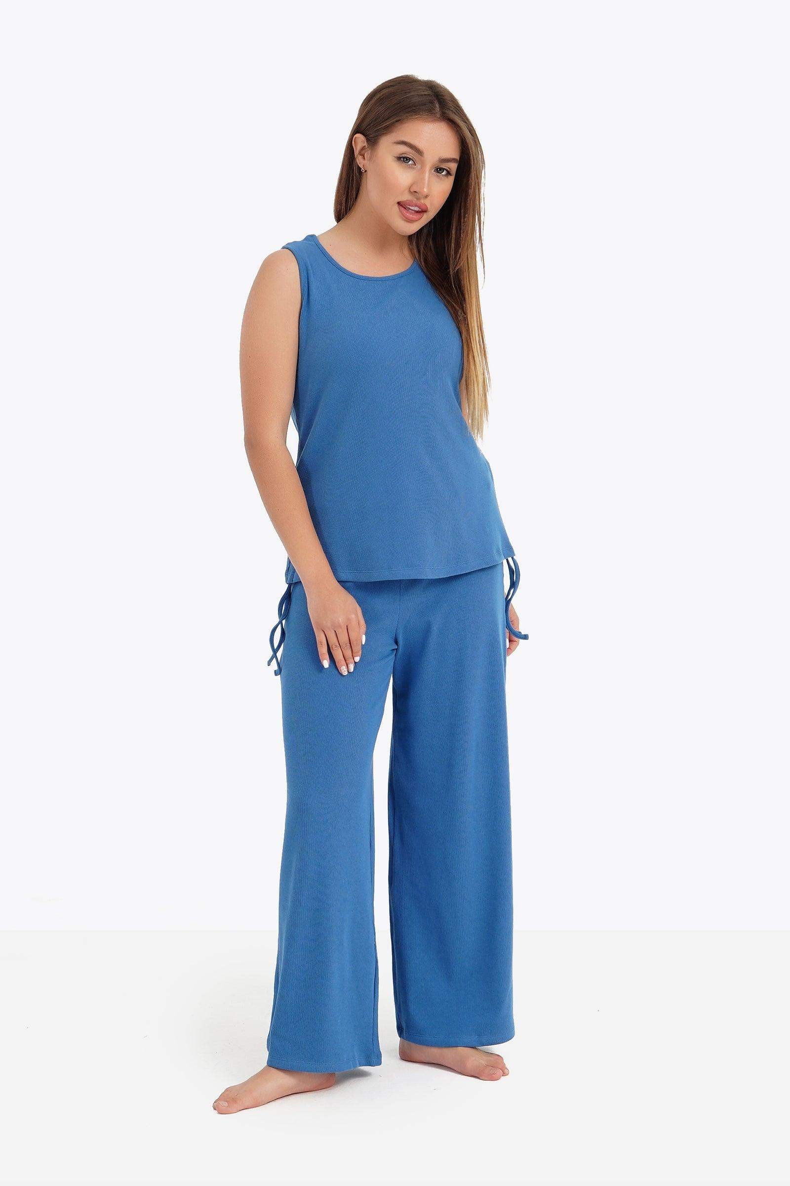 Ribbed Sleeveless Pyjama Set - Carina - ÙƒØ§Ø±ÙŠÙ†Ø§