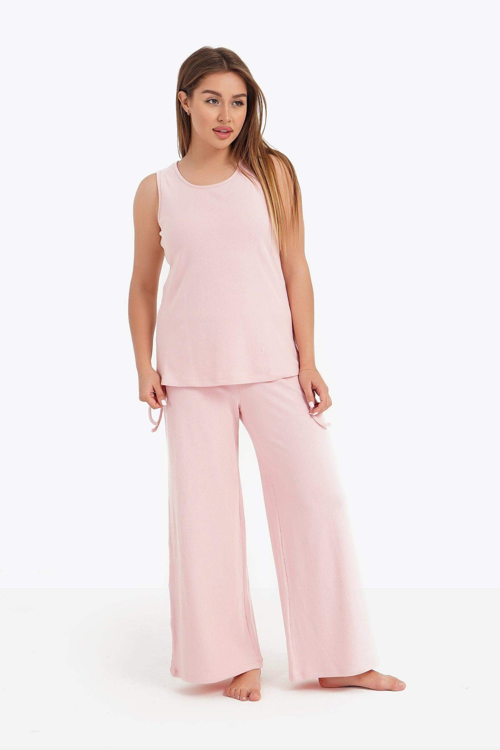 Ribbed Sleeveless Pyjama Set - Carina - ÙƒØ§Ø±ÙŠÙ†Ø§