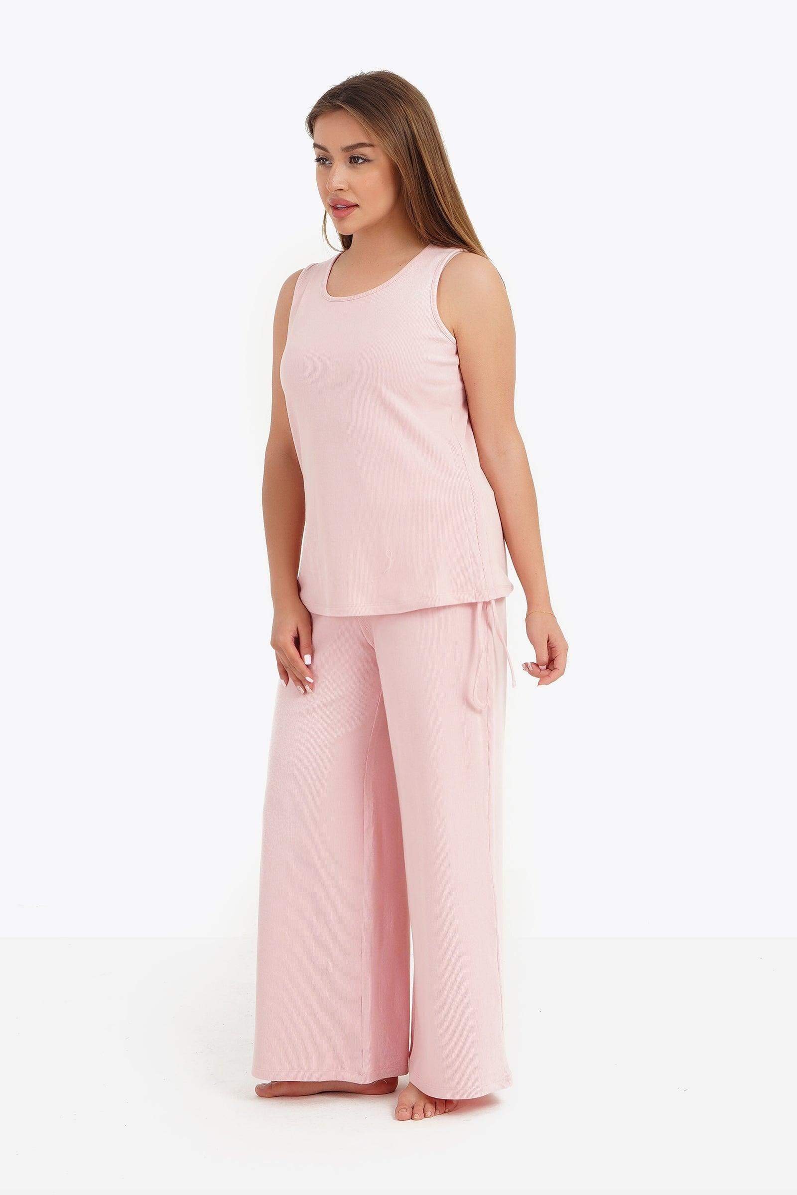 Ribbed Sleeveless Pyjama Set - Carina - ÙƒØ§Ø±ÙŠÙ†Ø§